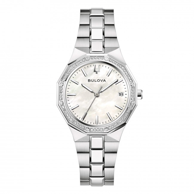 bulova octagon lady diamonds 96r255