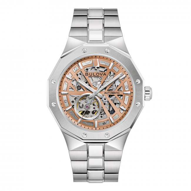 Bulova Octagon Skeleton 96A351