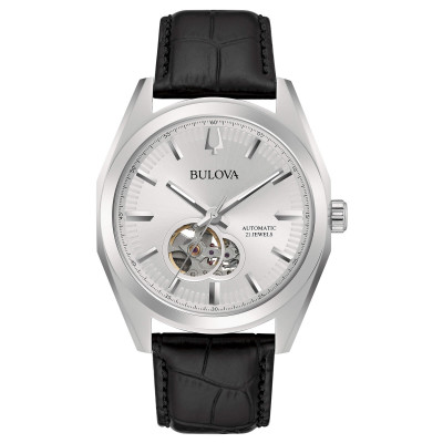 Bulova Surveyor 96B435: Orologio Meccanico Automatico Uomo Con Cinturino In Pelle Nero