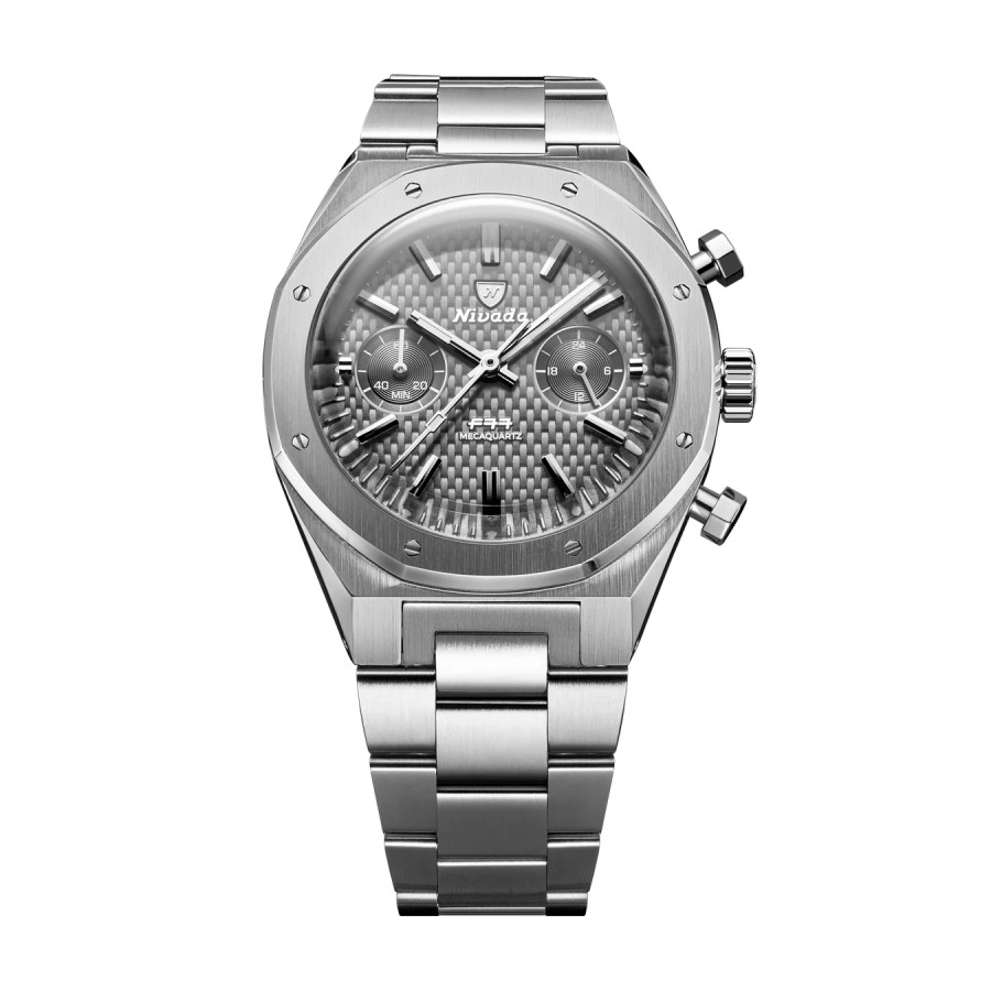 NIVADA GRENCHEN F77 SST CHRONO MECAQUARTZ GREY MK2 38mm