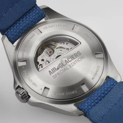 HAMILTON KHAKI AVIATION PILOT DAY DATE  AIR-GLACIERS EDITION