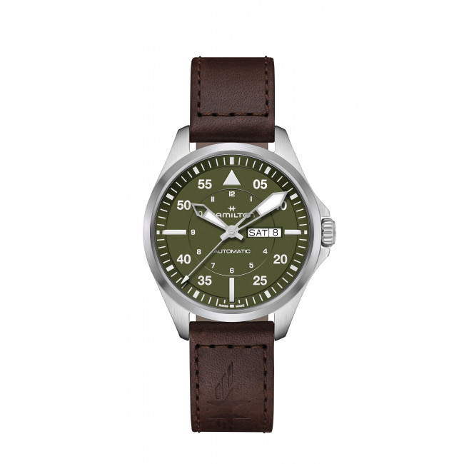 HAMILTON KHAKI AVIATION PILOT DAY DATE AUTO H64635560