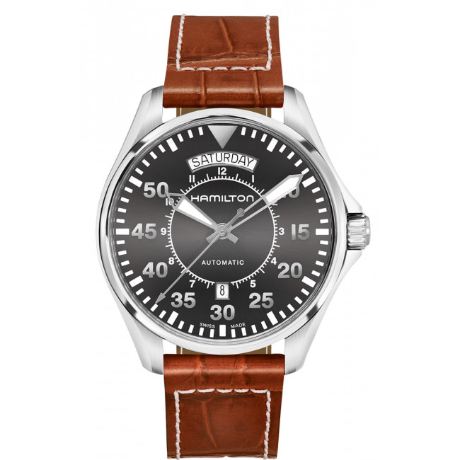 HAMILTON KHAKI AVIATION PILOT DAY DATE AUTO