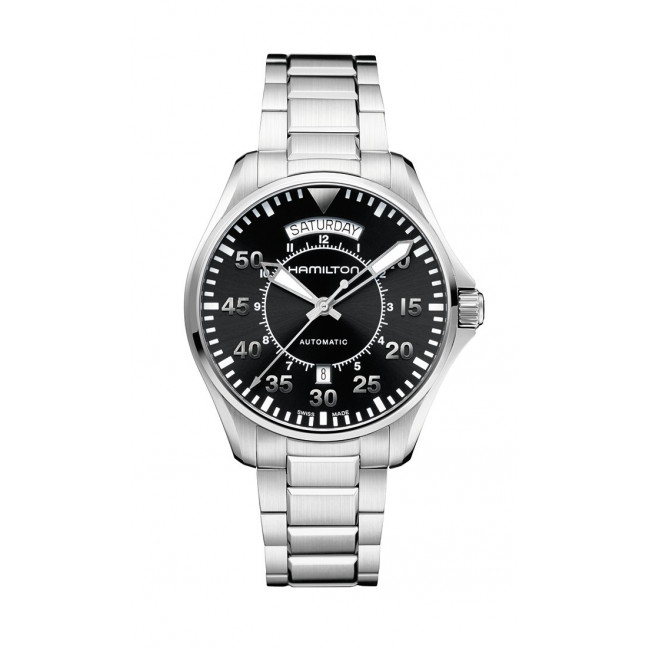 HAMILTON KHAKI AVIATION PILOT DAY DATE H64615135