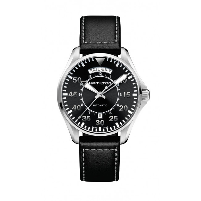 HAMILTON KHAKI AVIATION PILOT DAY DATE H64615735