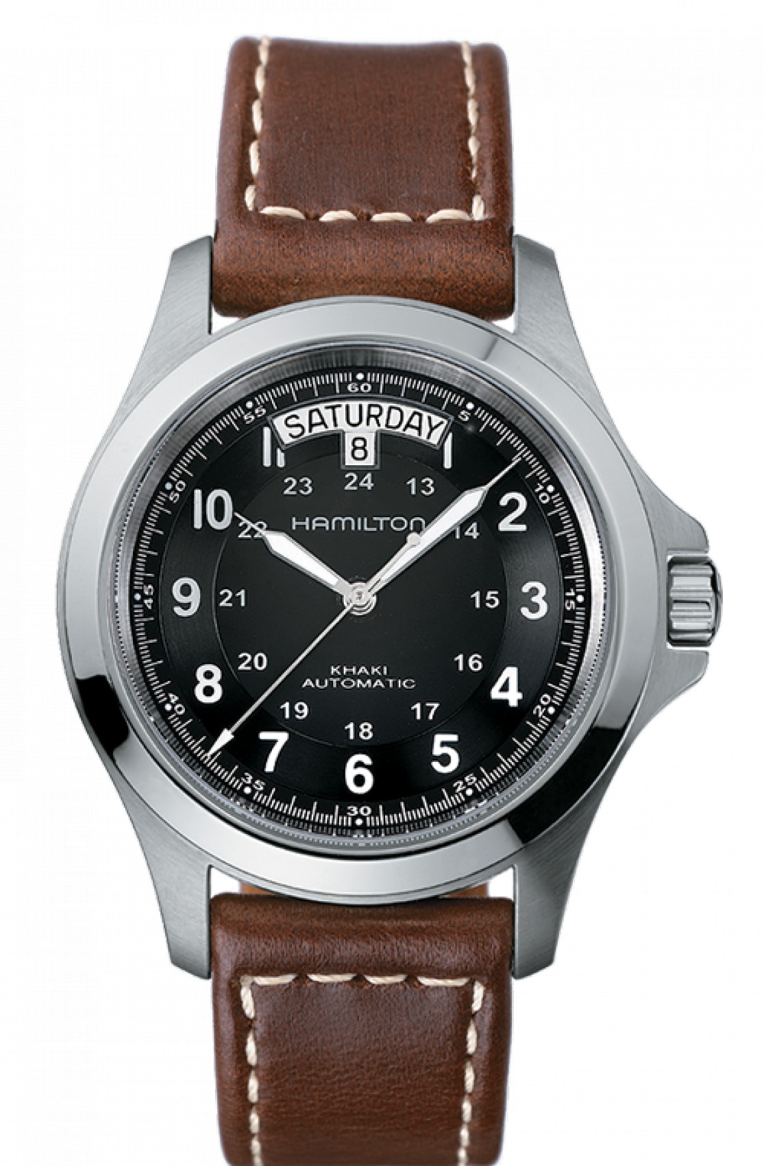 HAMILTON KHAKI KING AUTO PELLE