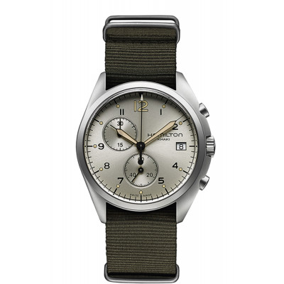 HAMILTON KHAKI PILOT PIONEER CHRONO QUARZO