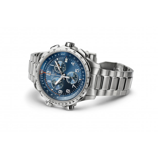 HAMILTON KHAKI X-WIND GMT CHRONO QUARTZ H77922141