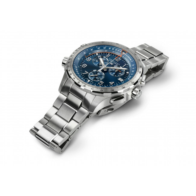 HAMILTON KHAKI X-WIND GMT CHRONO QUARTZ H77922141