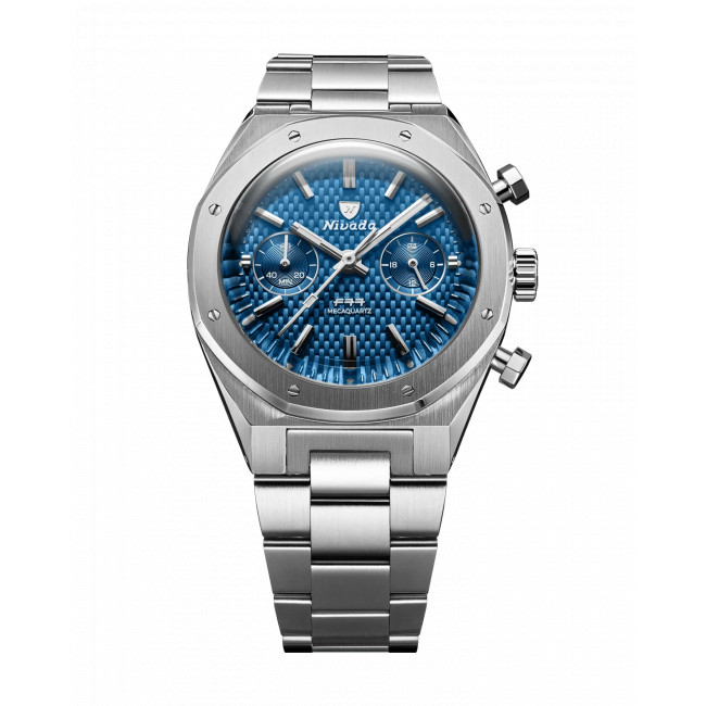 NIVADA F77 SST CHRONO MECAQUARTZ BLUE MK2 - 38MM 68000Q77