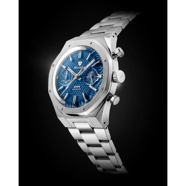 NIVADA F77 SST CHRONO MECAQUARTZ BLUE MK2 - 38MM 68000Q77