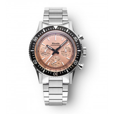 NIVADA GRENCHEN CHRONOKING MECAQUARTZ SALMON