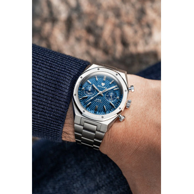 NIVADA GRENCHEN F77 SST CHRONO MECAQUARTZ BLUE MK2 38 mm