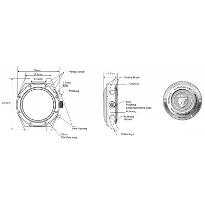 NIVADA GRENCHEN F77 SST CHRONO MECAQUARTZ GREY MK2 38mm