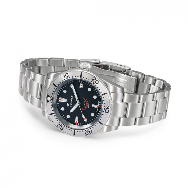 SQUALE 1545 STEEL BLACK BRACELET 1545SSBKAC