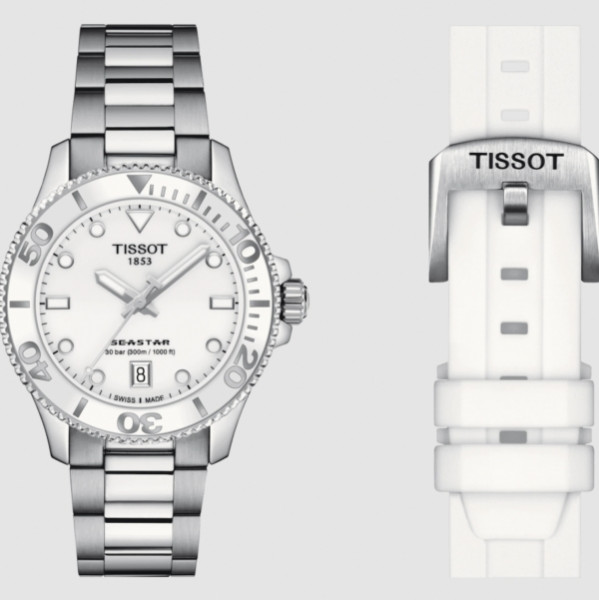 tissot seastar 1000 36mm bianco