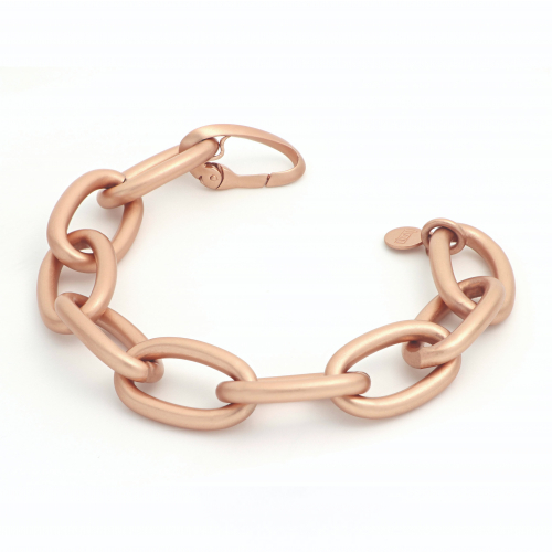 UNOAERRE Bracciale in bronzo dorato rosa satinato
